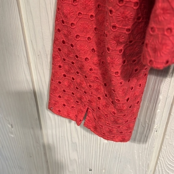 Liz & Co Orange waist length blazer with Peter Pan collar size XL - Picture 8 of 12